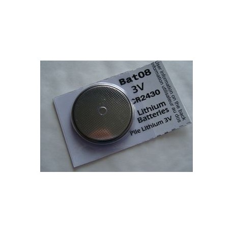 Pile bouton lithium 3V CR2430